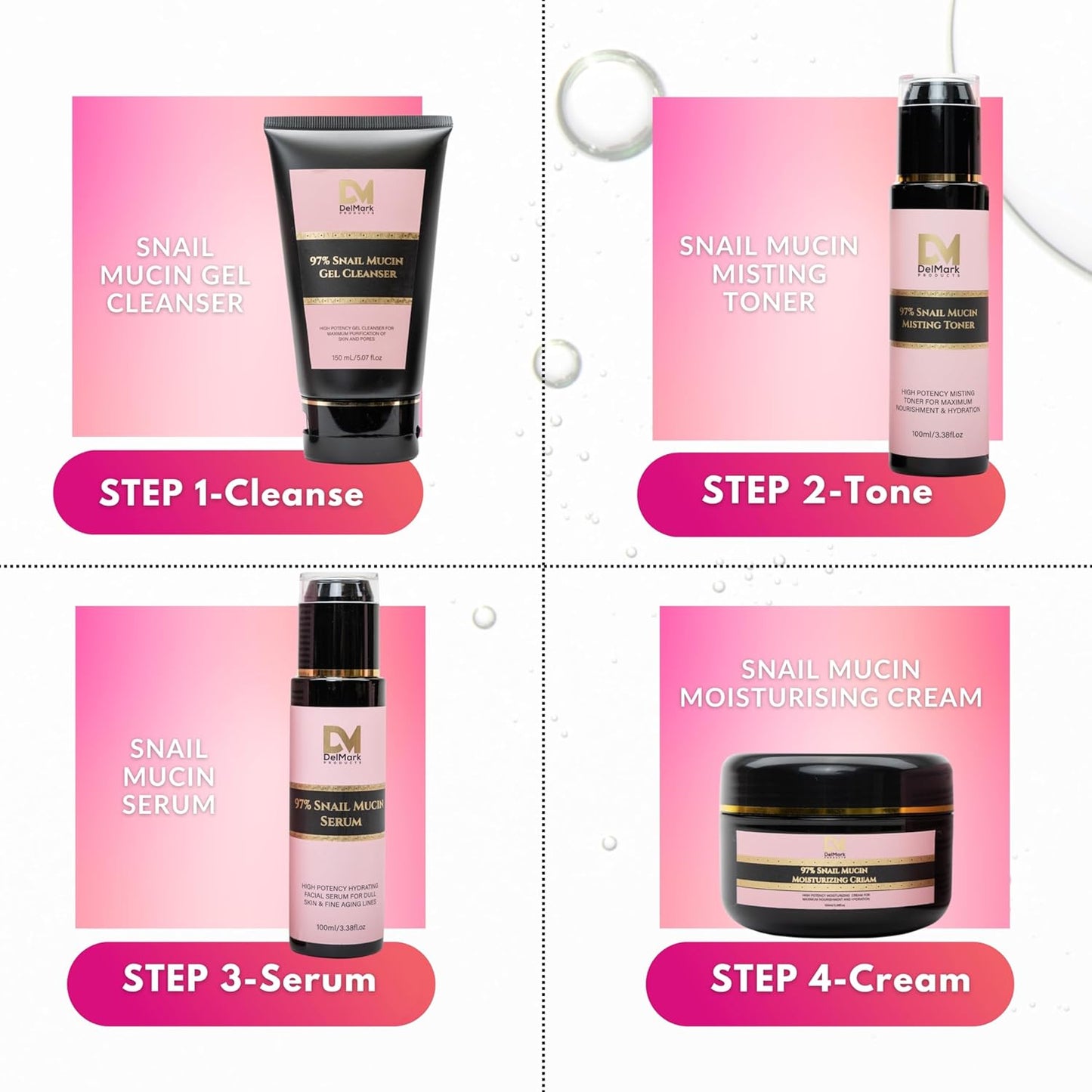 Snail Mucin 97% Daily Moisturizer Cream 100ML - Hydrating, Repairing, and Radiance-Enhancing Korean Formula for Smooth, Healthy Skin