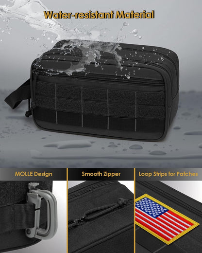 Toiletry Bag for Men - Tactical Dopp Kit for Travel, Black