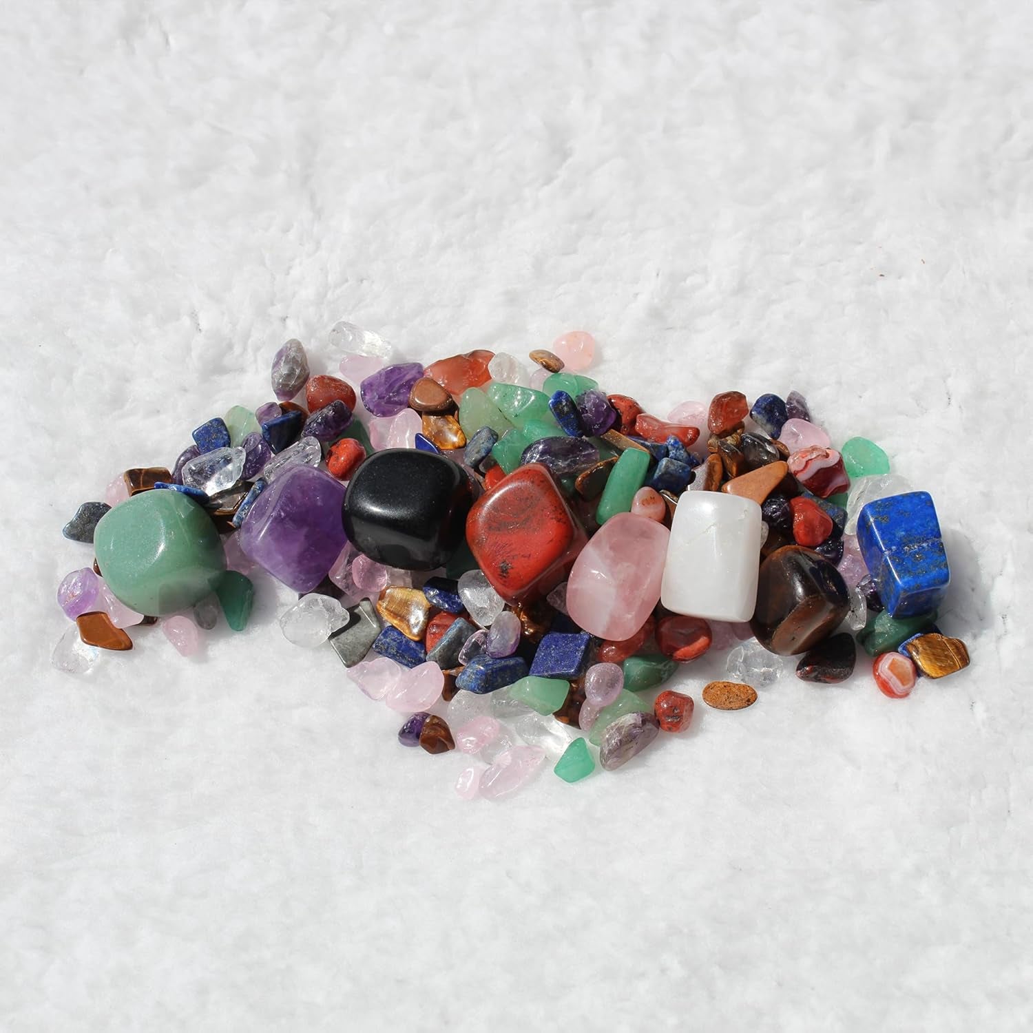 8 Chakra Stones Set, Tumbled Crystals & Polished Rocks