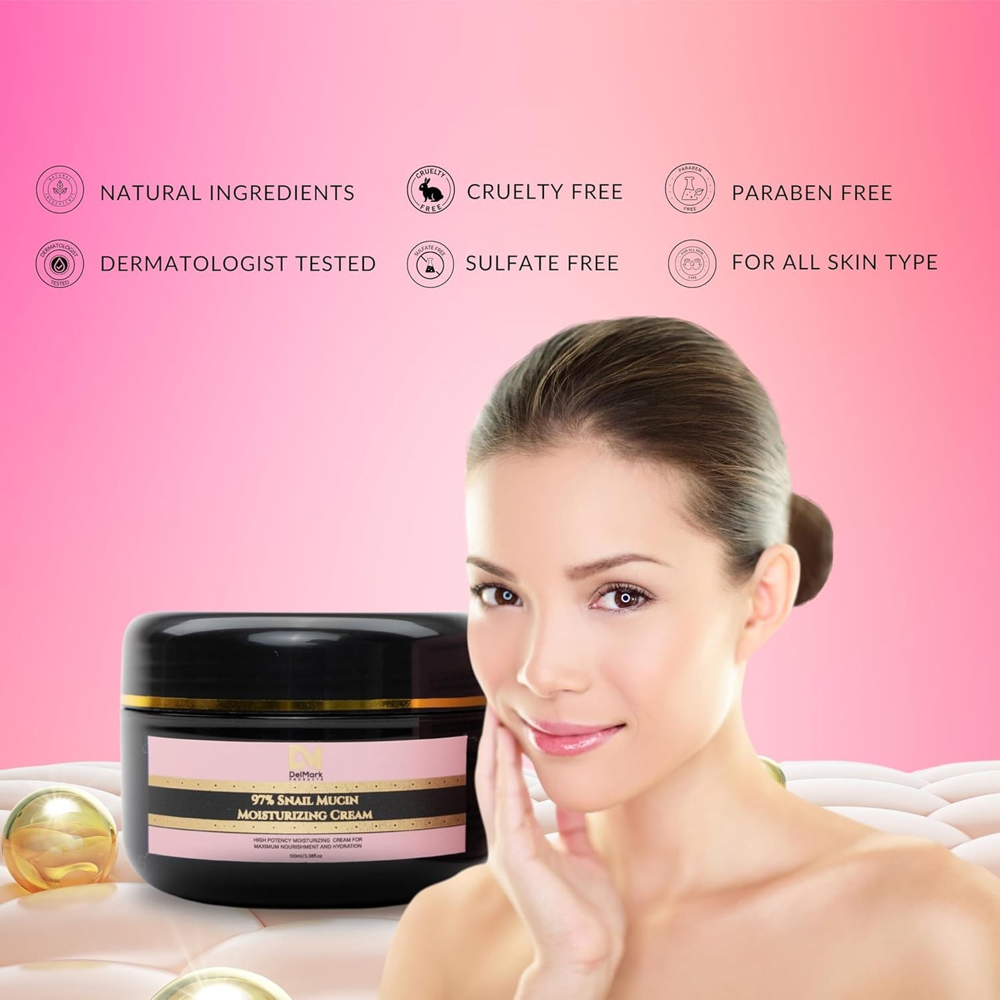 Snail Mucin 97% Daily Moisturizer Cream 100ML - Hydrating, Repairing, and Radiance-Enhancing Korean Formula for Smooth, Healthy Skin