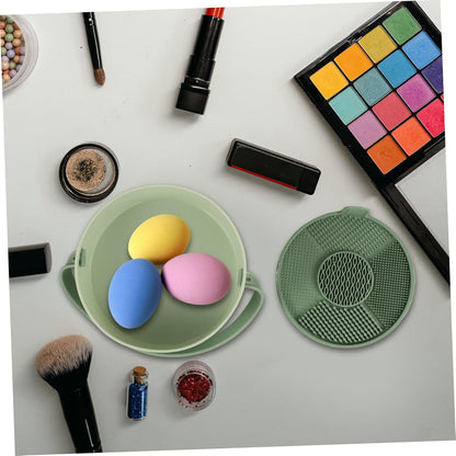 Makeup Sponge Storage Organizer Cleaner Makeup Tools Cleaning Box for Women Home