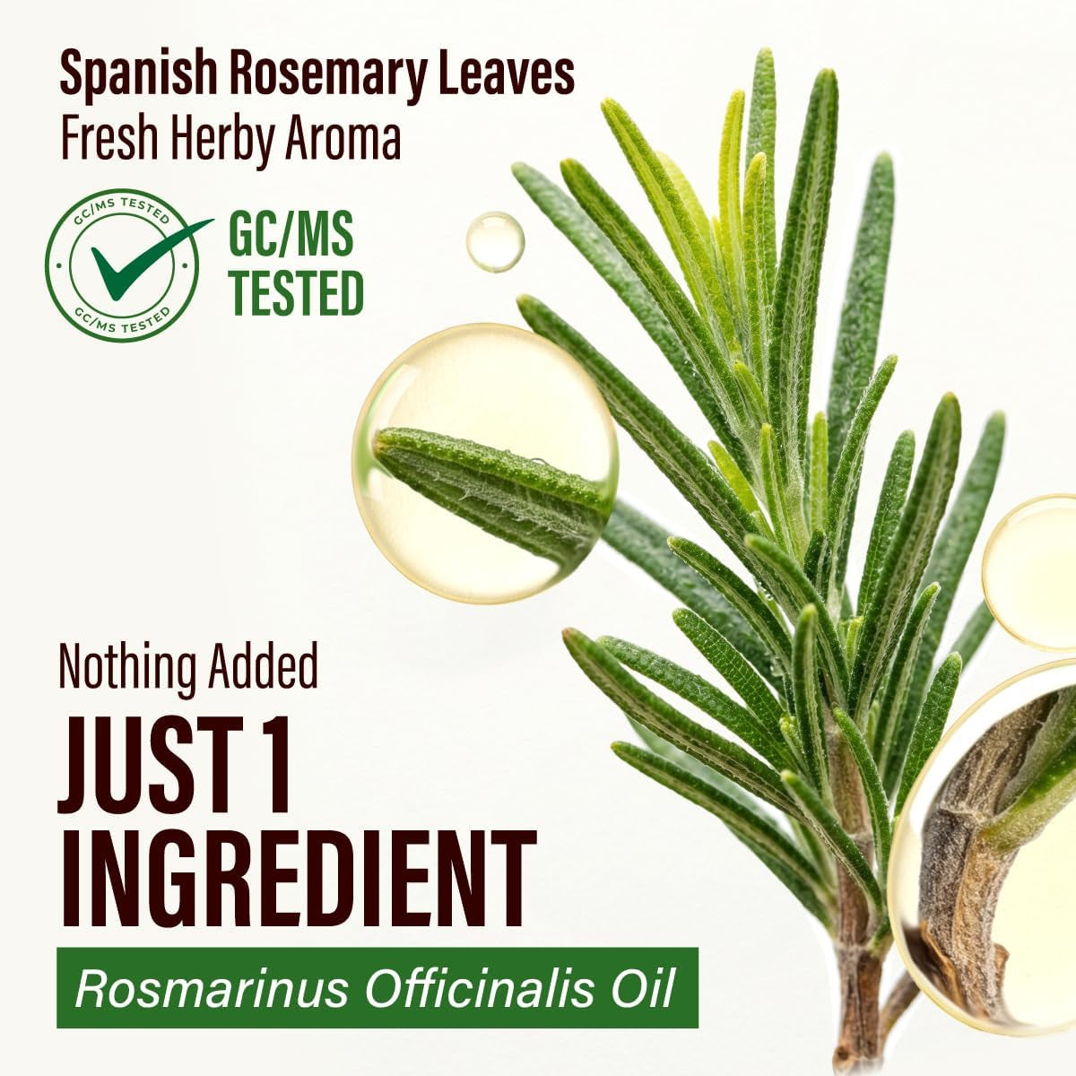 100% Pure Rosemary Essential Oil for Hair, Undiluted - 4 Fl Oz
