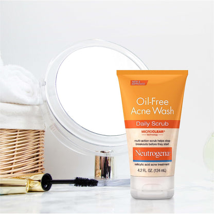 Neutrogena Oil-Free Daily Acne Facial Scrub, 4.2 oz