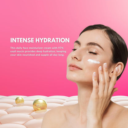 Snail Mucin 97% Daily Moisturizer Cream 100ML - Hydrating, Repairing, and Radiance-Enhancing Korean Formula for Smooth, Healthy Skin
