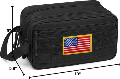 Toiletry Bag for Men - Tactical Dopp Kit for Travel, Black